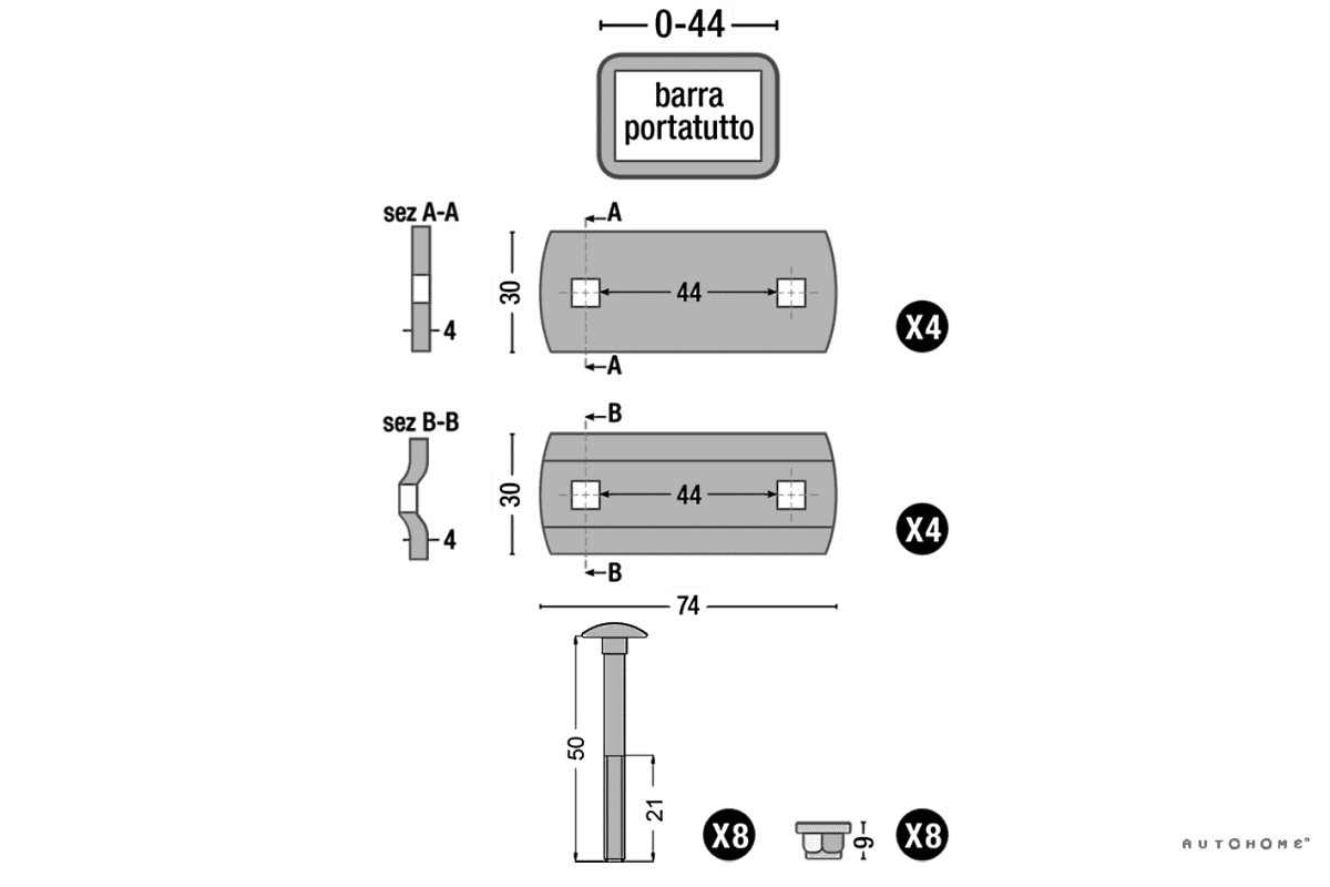 Befestigungsset Standard