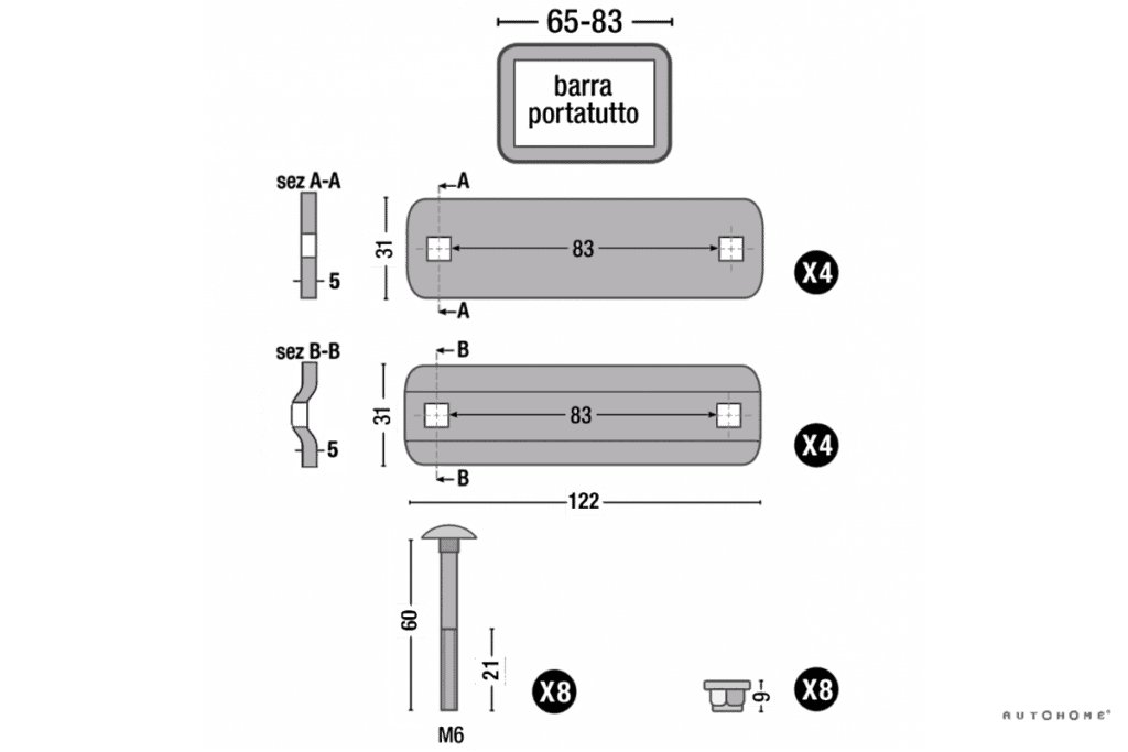 Befestigungsset X-Long